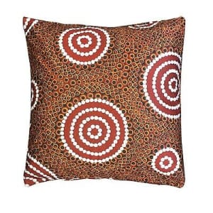WATER HOLE DREAMING Aboriginal Design Cushion Cover 0.5 x 0.5m