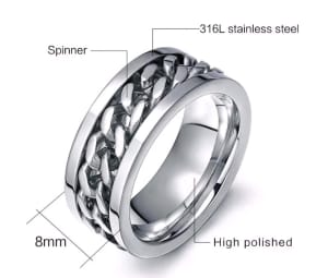 New stainless steel chain spinning ring