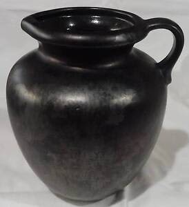 STUNNING JUG MADE IN WEST GERMANY - SHINY BLACK GREYS SILVERS