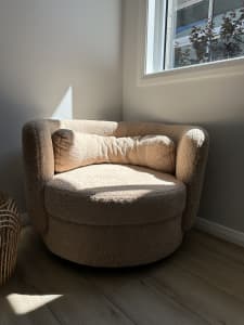 Tan Teddy Bear Fabric Chair