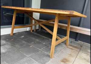 WOODEN TABLE FSC for outdoor 180x100, 76cm high, pick up in Murarrie