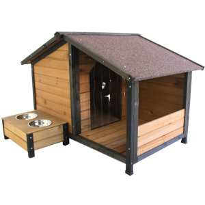 Small Dog Kennel House With Pet Sit Out Balcony Optional Puppy Bowls