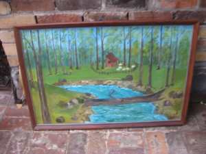 Original Framed Oil Painting On Board (SIGNED) Height 65 x Width 97 cm