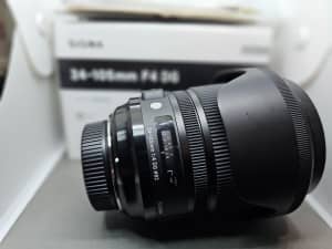 Sigma 24-105mm F4 DG OS HSM Art Lens for Nikon F As New Condition