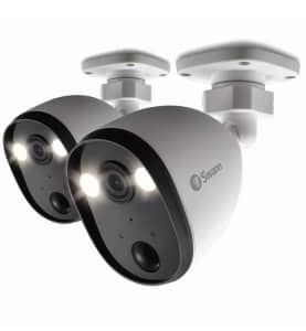 NEW Swann 1080p Powered Wi-Fi 2 Pack Security Camera with Spotlights