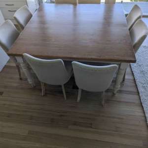 Custom made solid wood hamptons style country table