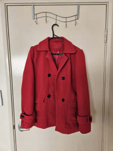 Womens fully lined red Jacket Size 12