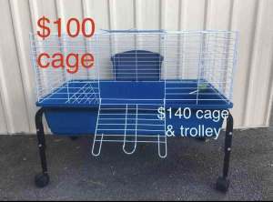 BRAND NEW 100cm Guinea Pig cage $100each, $40 for trolley eftpos avail