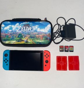 Nintendo Switch OLED Model Neon Console - 3 GAMES