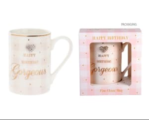 Happy Birthday Fine China Mug Cup Gift