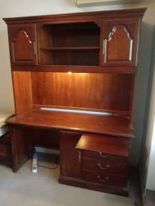 Solid Mahogany old style computer/office desk. Imported