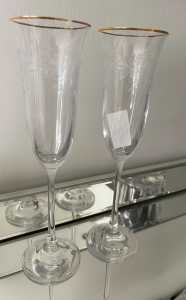 New Set of 2 Royal Albert Champagne Flutes - FIXED PRICE