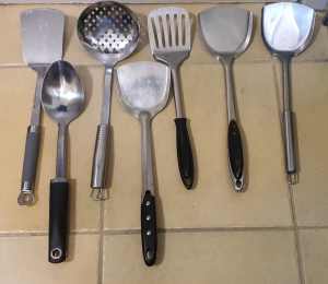 Stainless steel cooking spatula turner utensils, Carlton pickup