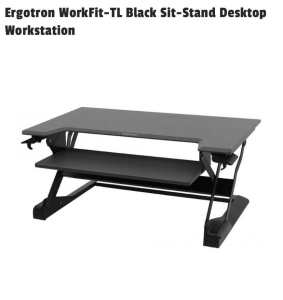 Ergotron Workfit-TL standing desk converter. Sit stand desk