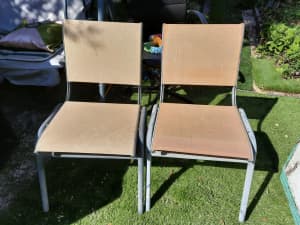 Pair of Stackable Garden Chairs x 2 Selling Together