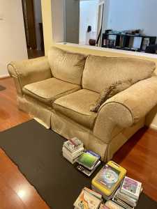 2x Tan Couches - $60 for the set