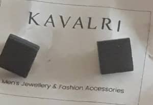 Lovely black cufflinks from Kavalri Melbourne store