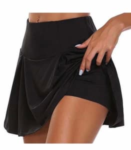 NEW Black Women’s Skorts / skirt with shorts, size L (Size 14-16).