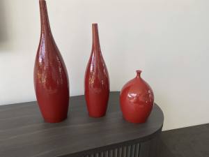 Set of 3 Almalfi ceramic vases