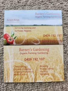 Barneys Gardening: organic gardening/farming services