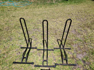 Bicycle stands, upright storage.