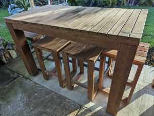Solid timber outdoor setting