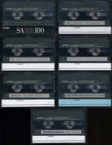 7 TDK SA100 Type II High Position cassette tapes - PENDING COLLECTION