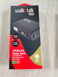 2570 WALK N TALK 10000 M AH POWER BANK WITH 20W USB-C POWER