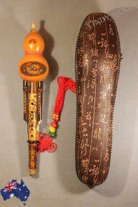 Chinese Hulusi Yunnan Ethnic Instrument   Case   Chinese Knot NEW