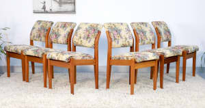 FREE DELIVERY-Retro Vintage Mid Century WRIGHTBILT Dining Chairs x6