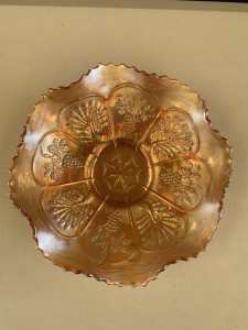 Amber Glass Display Plate Perfect condition. 22cm diameter