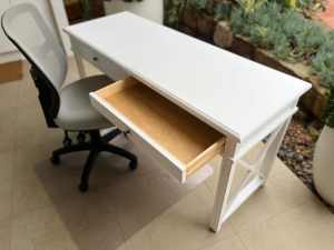 Hamptons Style Office Desk or Dressing Table & Chair & Mat