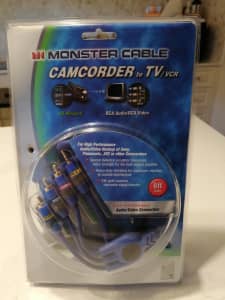 Audio visual Monster cable - Camcorder to TV or VCR - Brand New