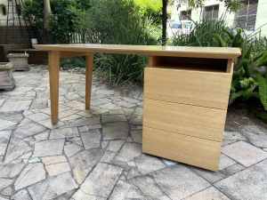 Bespoke Solid Timber Desk with drawers