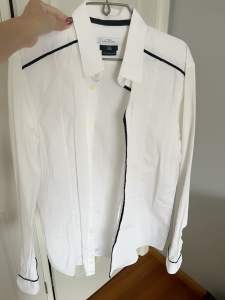 Versace mens white cotton shirt size M