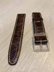 Swatch genuine leather watch strap 19mm - BRAND NEW
