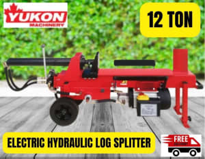 12 Ton Log Splitter Electric Hydraulic (Brand New)