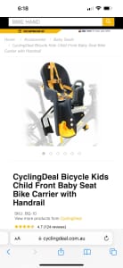 Bicycle Kids Child Front Baby Seat Bike
