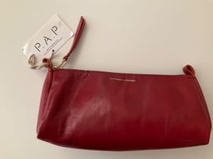 Wanted: Red Leather Makeup Bag by PAP..
