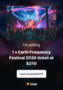 Earth Frequency 2024 ticket 3 days