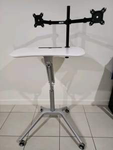 Best Sit Stand Work Table with Wheels - Like new - $90