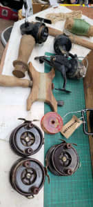 Vintage Bakelite fishing reels and other large collection sale as is s