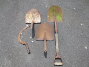 Old Rustic Garden Tools for Display 