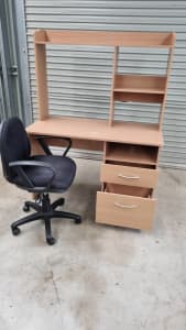 OFFICEWORKS STUDENT DESK AND OFFICE CHAIR