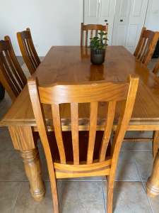Wooden dining setting