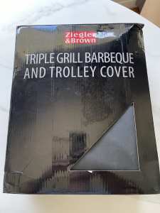 Triple grill BBQ and trolley cover