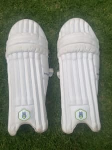 Vintage Knight leg pads and wicket keeping gloves