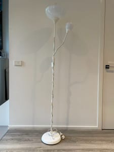 IKEA Floor Uplight Dual Lamp with LED bulbs