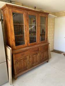 Vintage solid wood cabinet/hutch