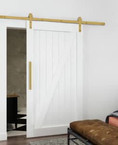 Barn Door -Gold Track and Hardware (only)